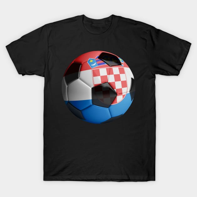 Croatia Flag Soccer Ball T-Shirt by reapolo